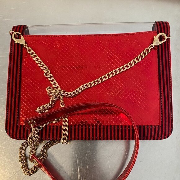 Lisa C Bijoux Swarovski PVC Crossbody Italy NWOT - Picture 3 of 10